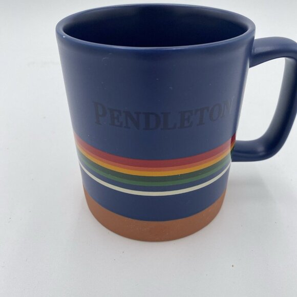 Pendleton Mug Dark Blue with Colorful Stripes Coffee Tea Cup National Parks - Picture 5 of 7